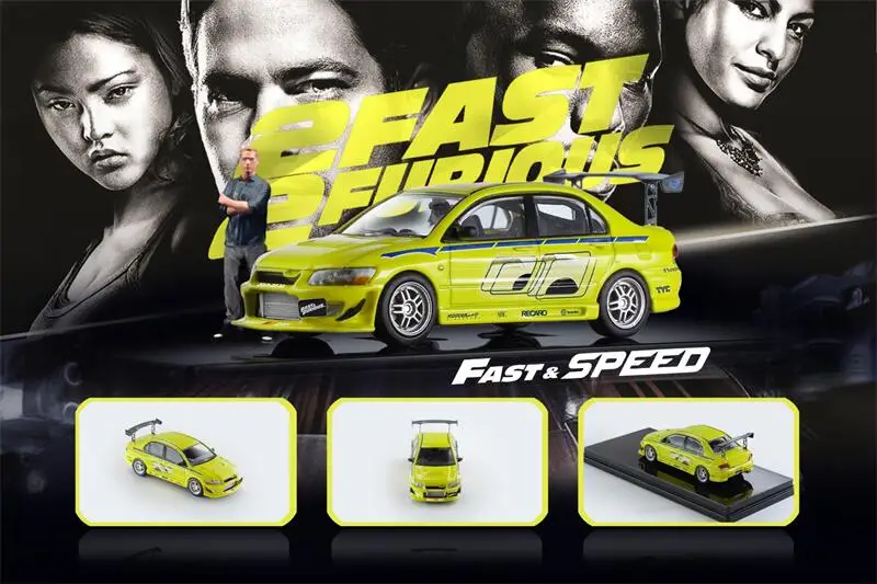 Фигурки Fast Speed FS 1:64 Eclipse s2000 Lancer EVO VII Green Moreart, литая под давлением модель автомобиля Fast Furious (art.: 3920d42367178) - 3920d42367178