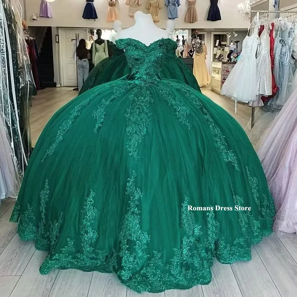 

Romans Off the Shoulder Quinceanear Dresses Sweet 16 Dresses Ball Gown Ball Gown 2023 Court Train vestidos de quinceañera
