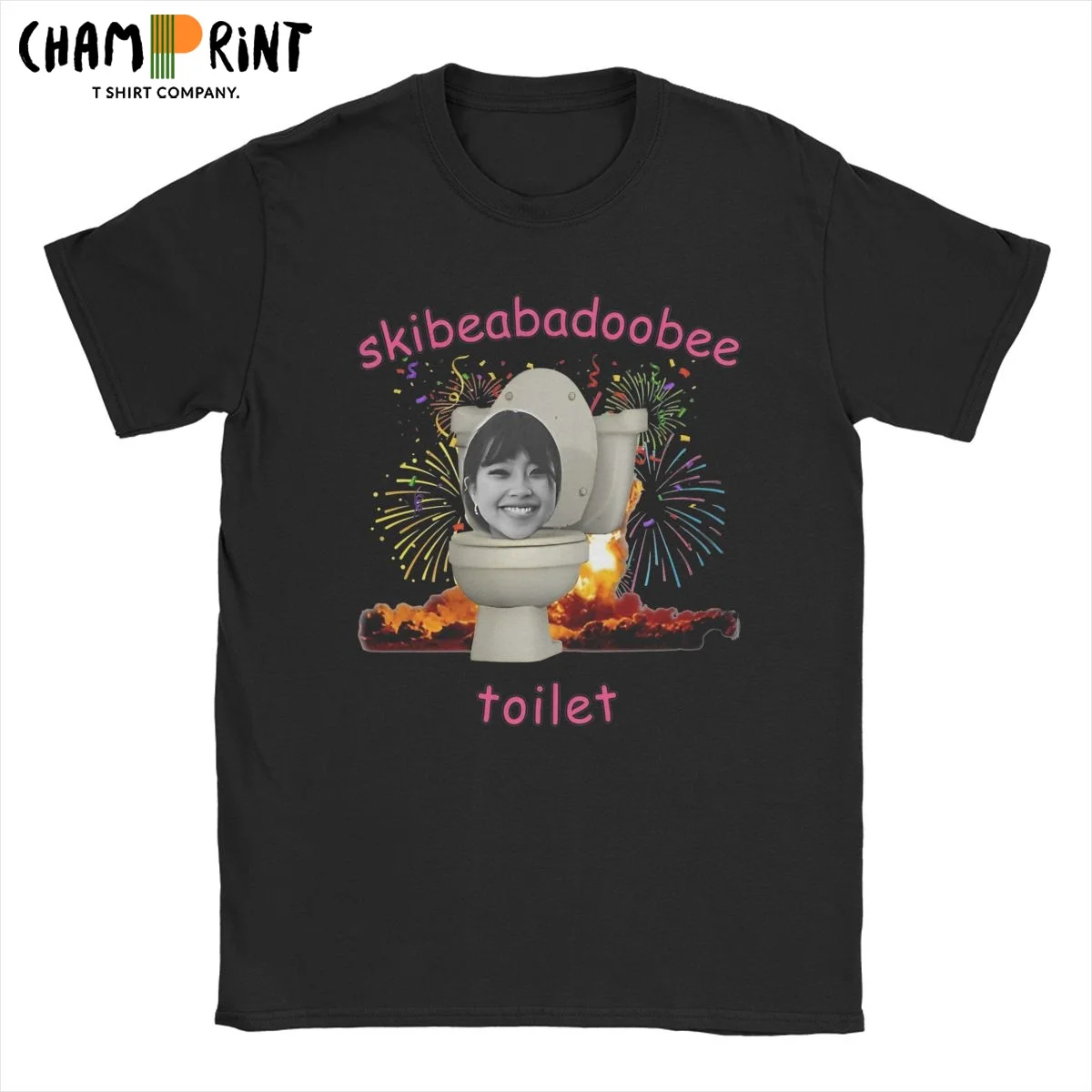 Beabadoobee Skibeabdoobee Toilet T-Shirt for Men Fashion Pure Cotton Tee Shirt Round Collar Short Sleeve T Shirts Gift Clothes