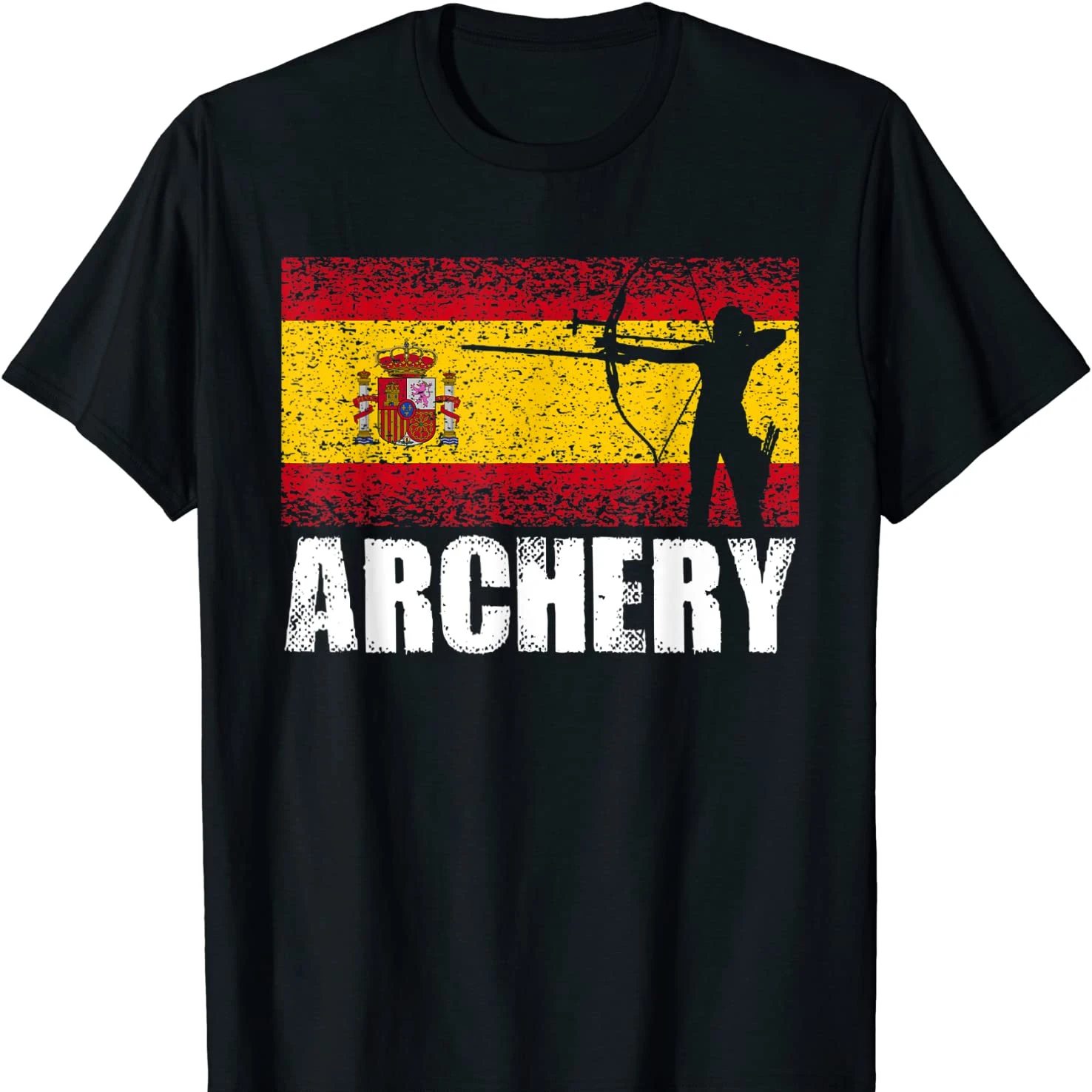 

Archery Sport, Spain Flag, Spanish Archer Bow and Arrow T-Shirt. Premium Cotton Short Sleeve O-Neck Mens T Shirt New S-3XL
