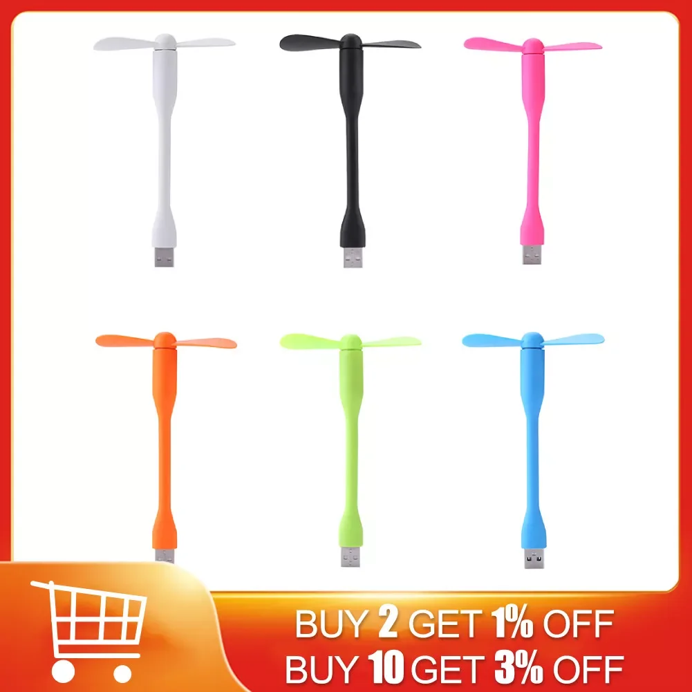 

Flexible Bendable USB Fan for Power Bank Laptop PC AC Charger Portable Hand Fan Computer Summer Gadget Dropship