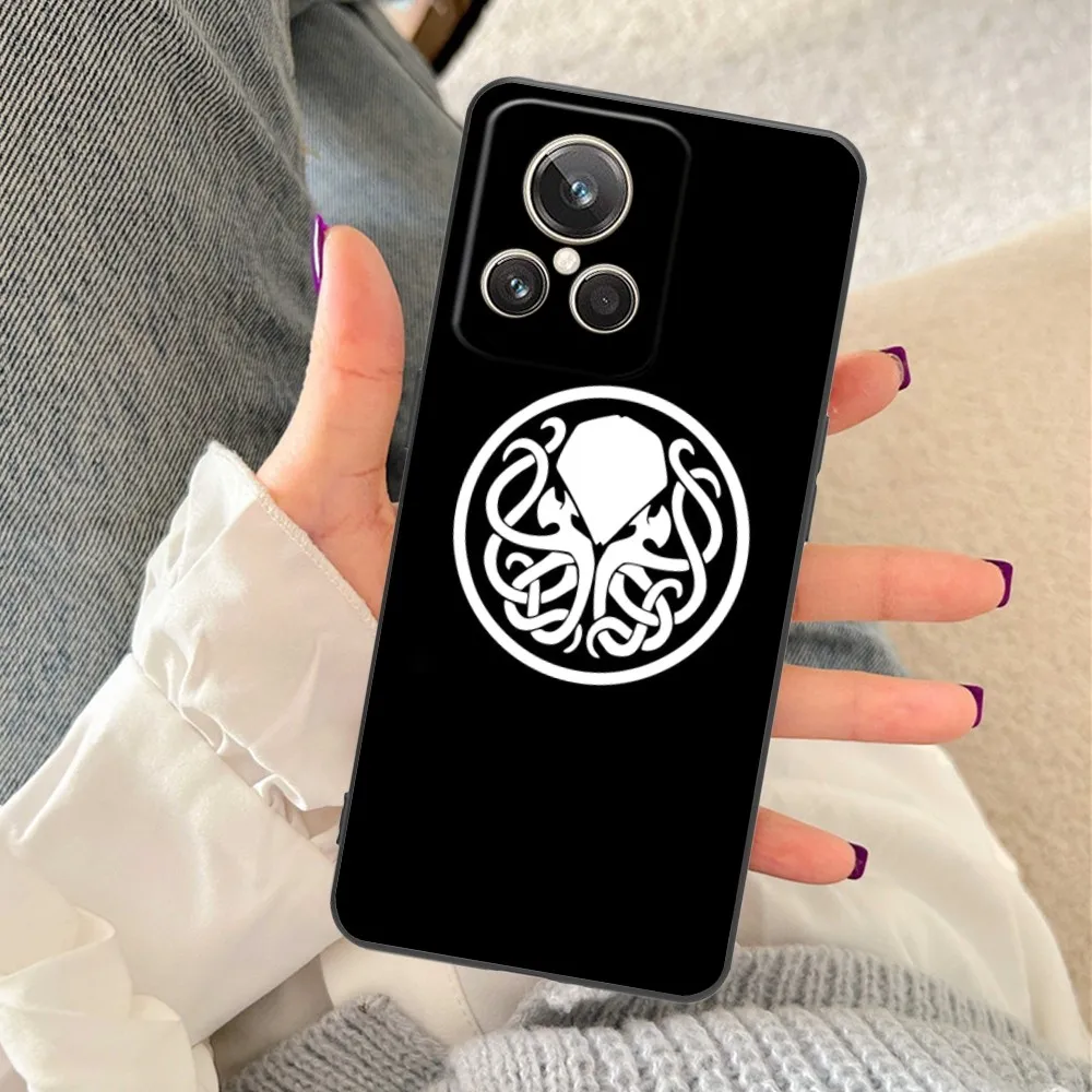 Модный чехол для мобильного телефона Cthulhu Realme GT 2 9i 8i 7i Pro X50 X2 C35 C21 C20 C11 C3 Черный