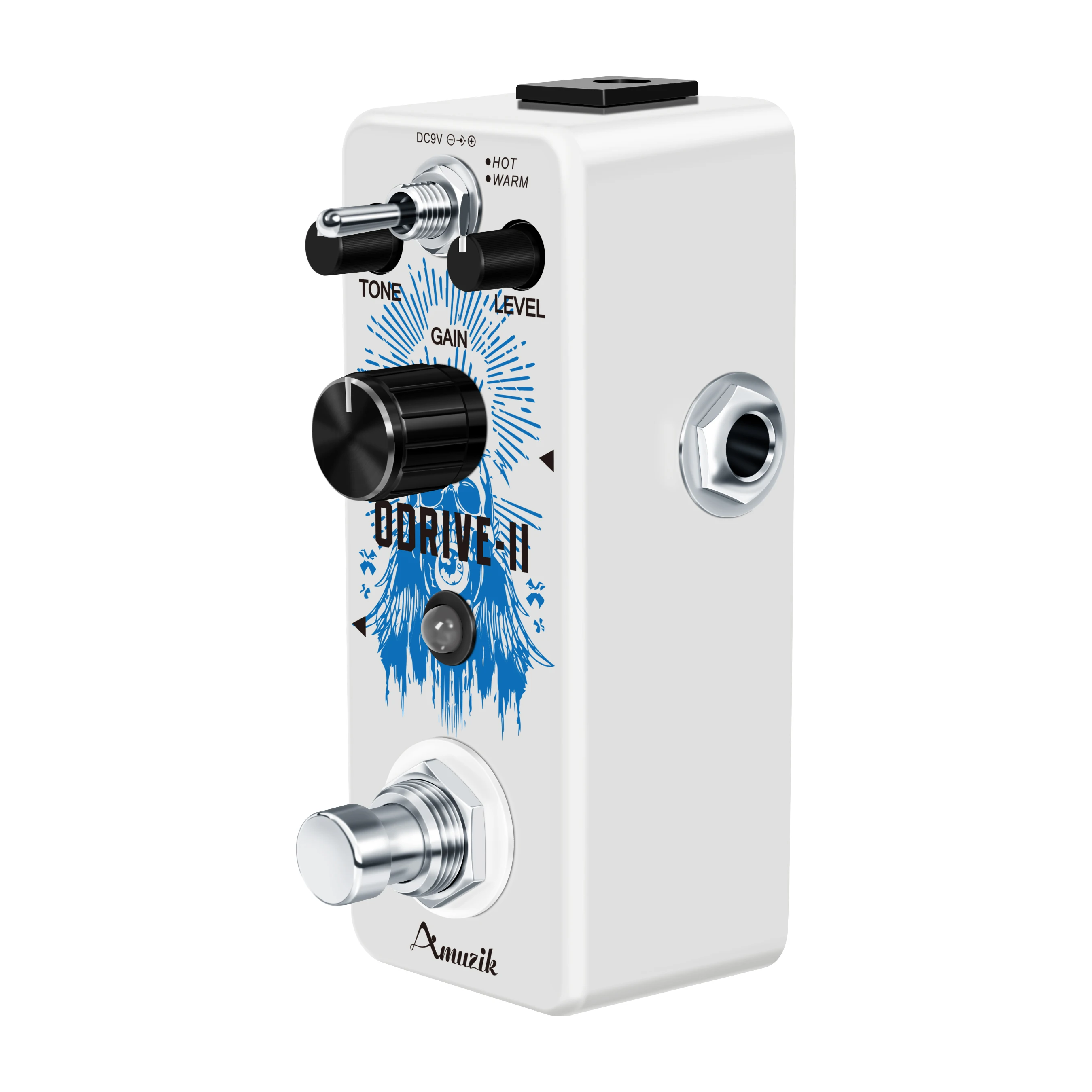 Amuzik LEF-302B ODRIVE-II Classical Electronic Overdrive Guitar Effect Pedal True Bypass2 Working Mode Full Metal Case