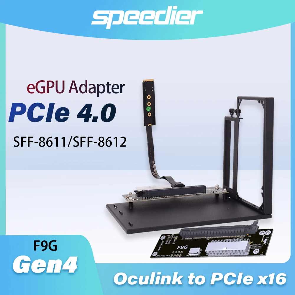 Фото Адаптер Oculink SFF-8611/8612 для PCI express PCIE x16 eGPU для ноутбуков NUC ITX STX NVIDIA RTX4090 AMD RX7900xtx 25 см 50 см №1