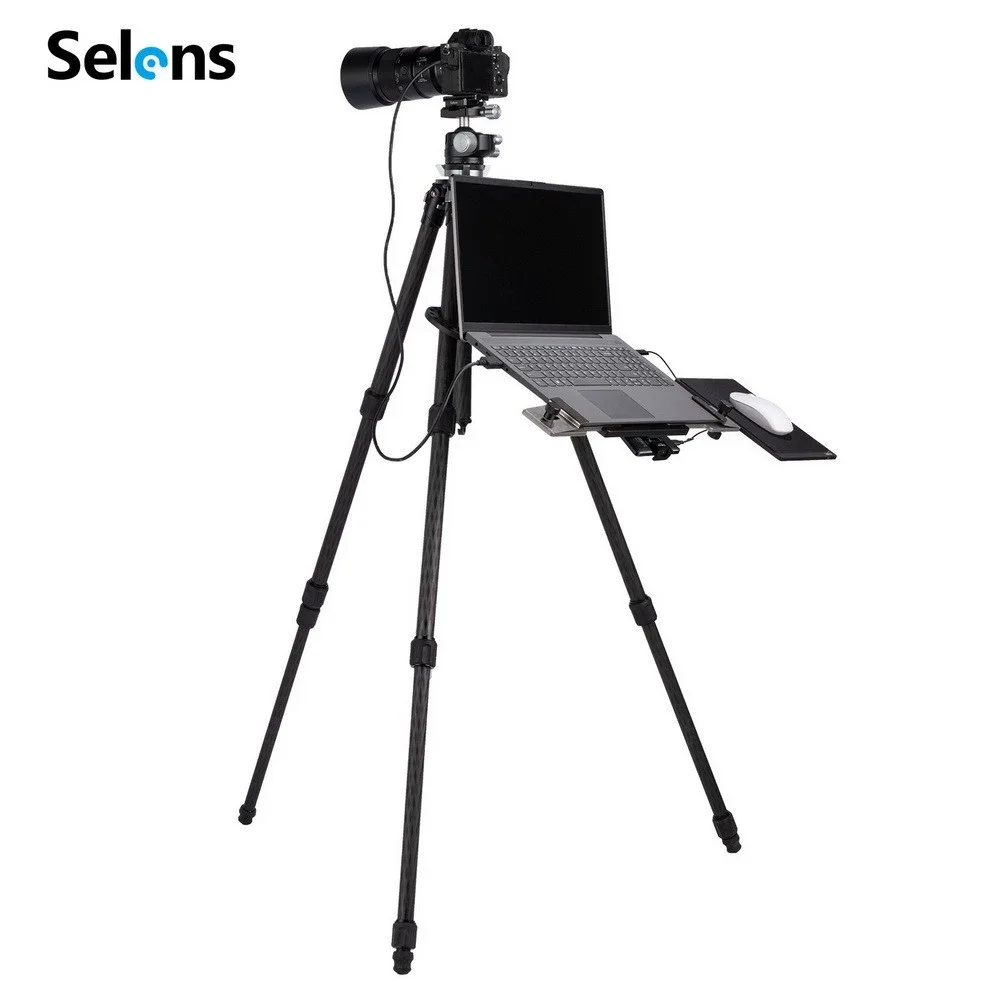 

Selens Photography Notebook Pallet Holder Portable 1/4 Screw Oversized Workbench With Nonslip Tripod Hook Mouse Pad For C Stand
