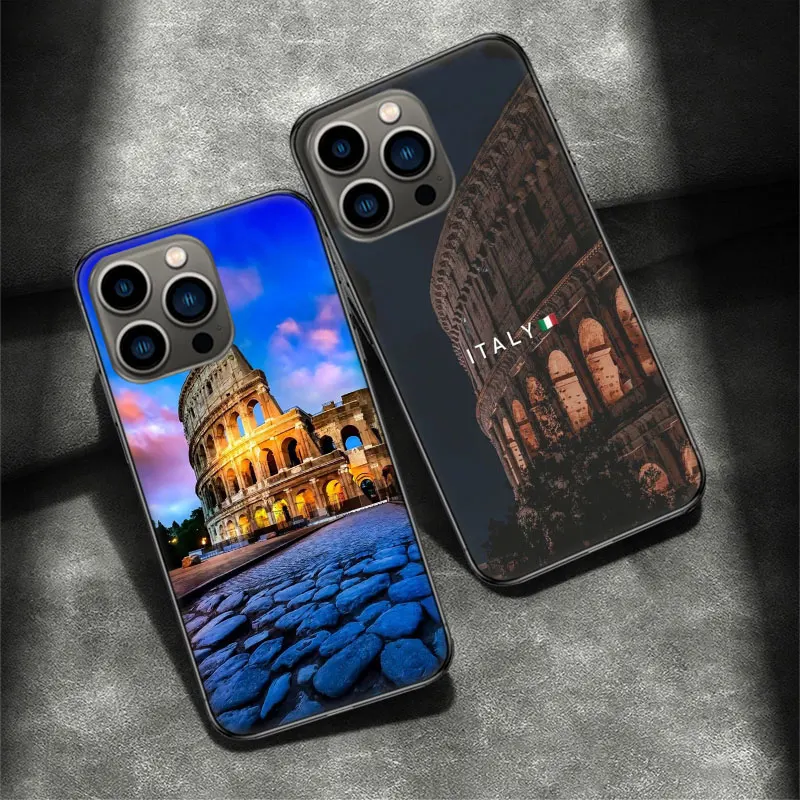 Чехол для телефона Colosseum Rome Italy Apple Iphone 16 15 Plus Soft 13 12 Mini Cover 11 14 Pro Max Capa 8 7 SE Shell Coque Silicone