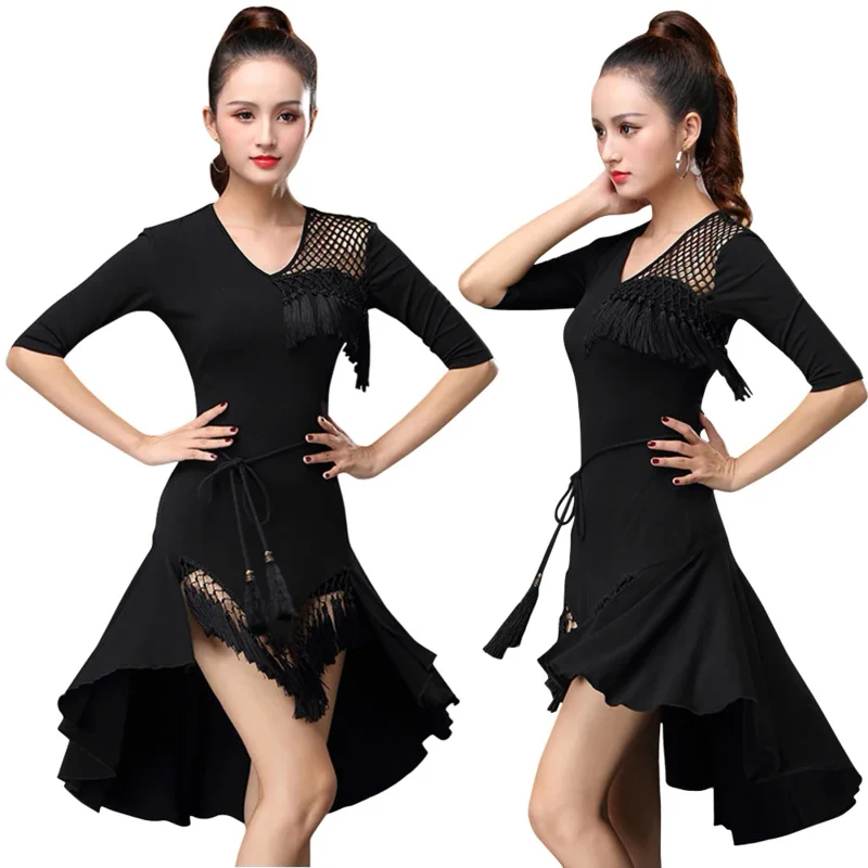 

2023 Party Costume Latin Waltz Ballroom Dance Dress Dancing Competition Practice Wear Standard Stage Performence Tango Clothing
