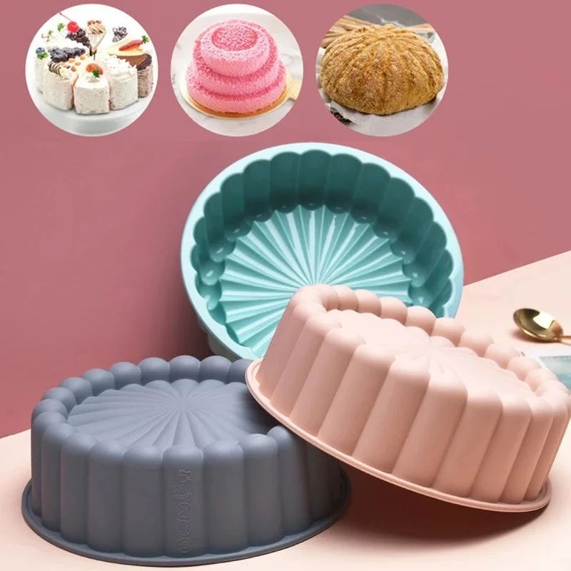 

Single Hundred Fold Round Silicone Classic Sunflower Baking Pan Cake Mold Home Baking Dessert Oven Utensils Kitchen Accessories