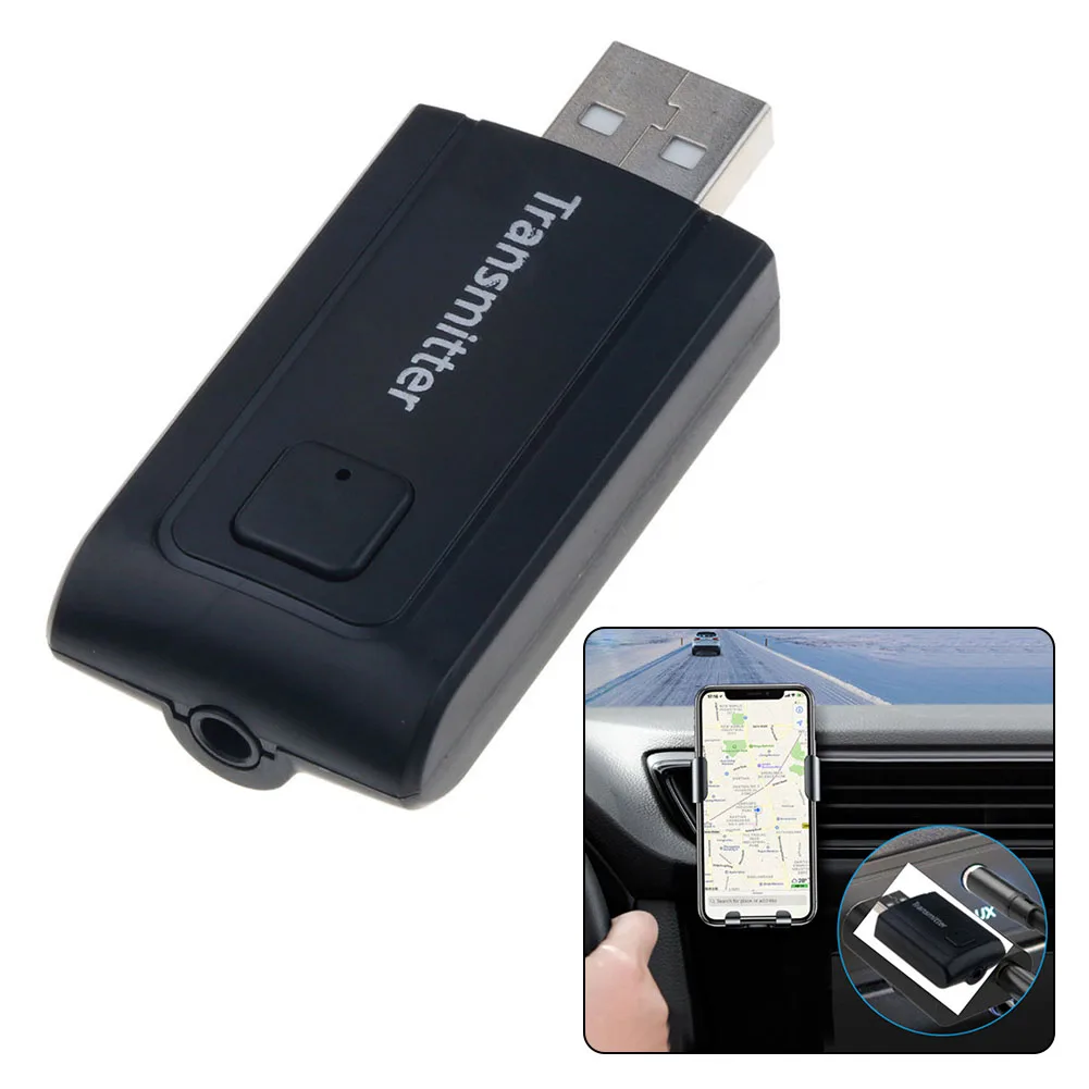 

USB Bluetooth 5,0 приемник передатчик два в одном автомобильный Bluetooth передатчик приемник Bluetooth аудио адаптер 3,5 мм + USB
