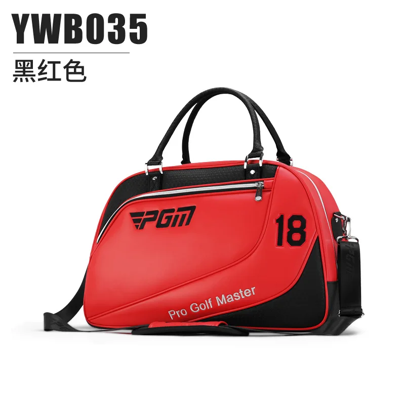 Men's Golf Clothing Bag Microfiber Leather Waterproof PU Ball Bag Large Capacity Clothes Storage Independent Shoes Lightweight