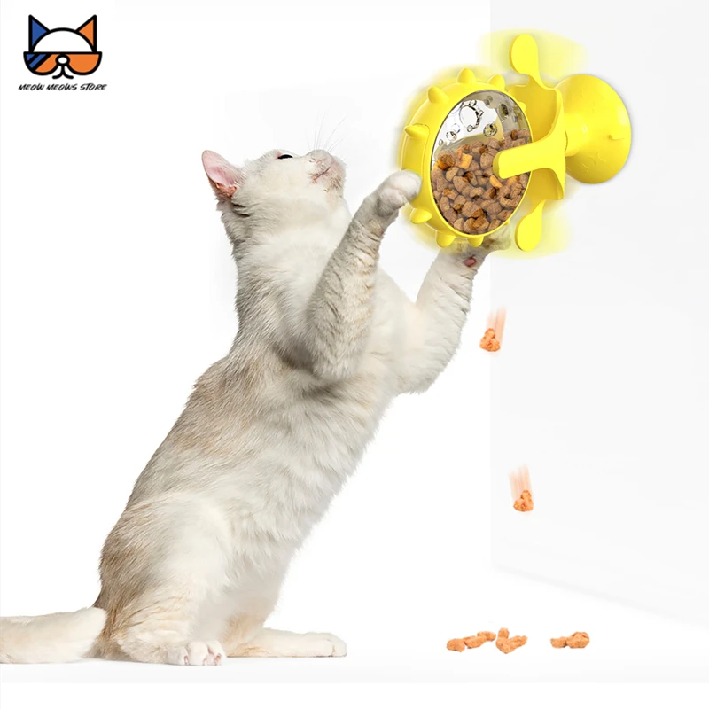 

Игрушки для кошек, вращающаяся герметичная сухая еда для кошек, диспенсер для еды, умные аксессуары для домашних животных