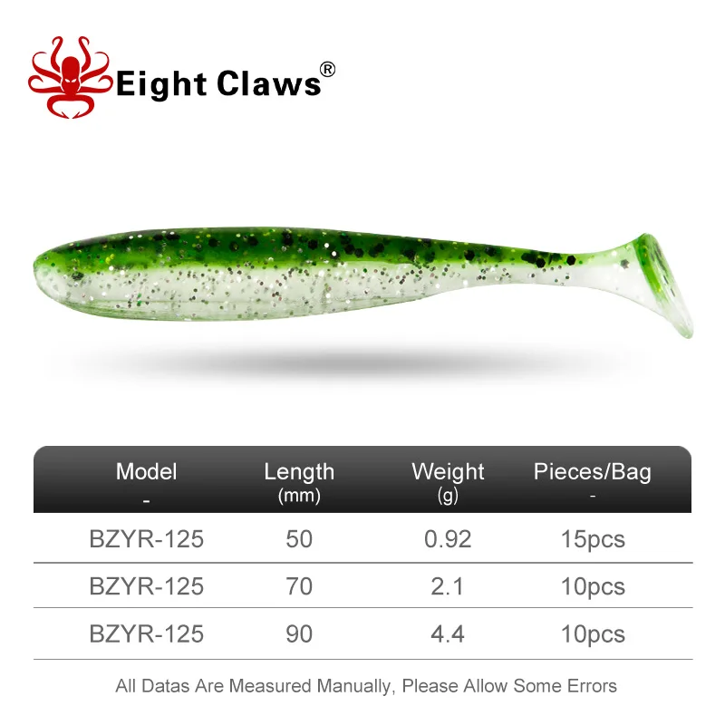 Фото Приманка для рыбалки EIGHT Claw Easy Shiner Shad черная приманка для рыбалки 50 мм 70 мм 90 мм весло хвост плавающая приманка джиг-Воблеры №2