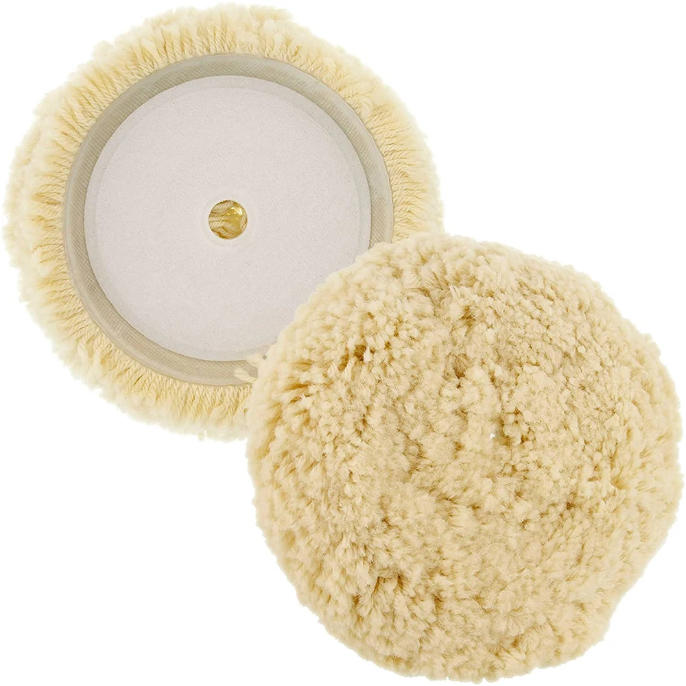 Wool Polishing Pads Buffing Pads Car Polishing Wool Disc 5/6/7 inch Wool Thread Polisher Wheel Car Headlight Cover Cleaning Tool