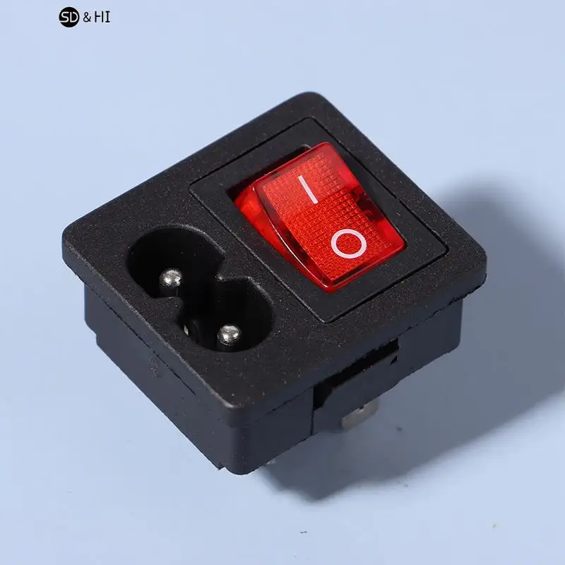 

Red Rocker Switch Fused Inlet Power Socket Fuse Switch Connector Plug Connectors Dielectric Intensity
