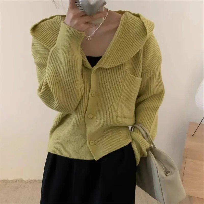 

Sweater, the new age women of autumn and winter to reduce loose foreign style long-sleeved knitted cardigan