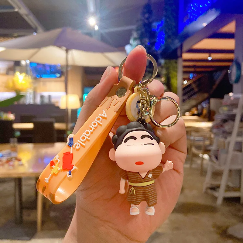 Kawaii Crayon Shinchan аниме брелок сумка кулон игрушка мультфильм милый ПВХ модель куклы