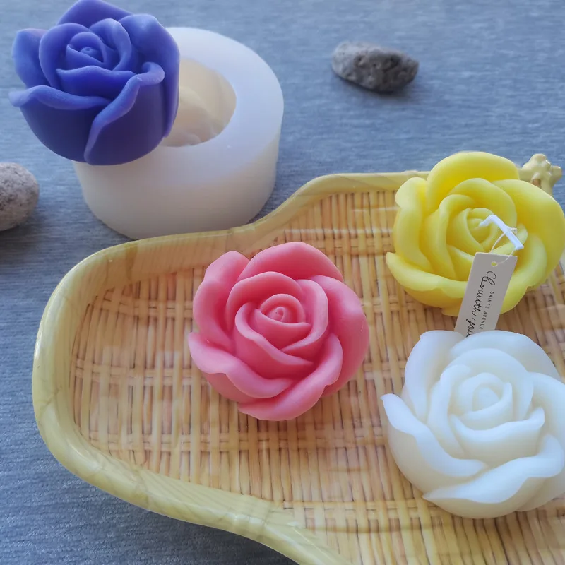 

Rose Flower Candle Silicone Mold DIY Candle Making Soap Resin Cake Ice Tray Mold Valentine's Birthday Gifts Craft Home Decor