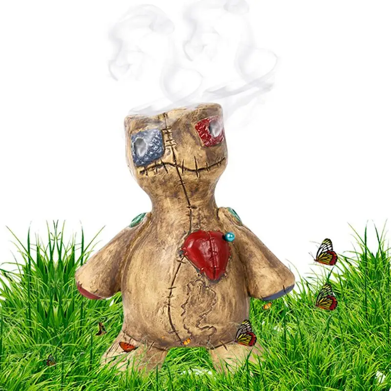 

Insencens Holder Doll Cone Burner Smoke Coming Out Of The Eyes And Mouth Dolls Cone Incense Holders Resin Decorations For Yoga
