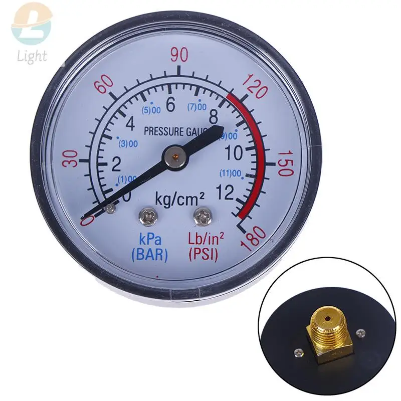 Bar air pressure gauge 13mm 1/4 bsp thread double scale for air compressor