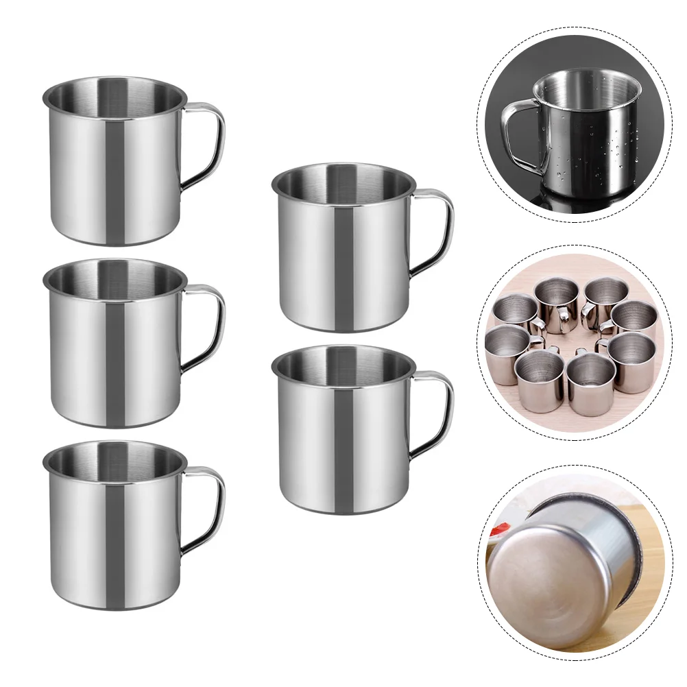 

Mug Cup Cups Steel Coffee Stainless Metal Tea Water Camping Mugs Party Travel Glasses Tumbler Outdoor Insulated