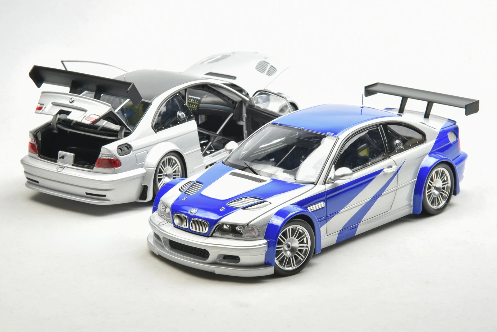DCN 1:18 BMW M3 GTR E46 Need for Speed Alloy Fully Open Limited Edition Resin Metal Static Car Model Toy Gift