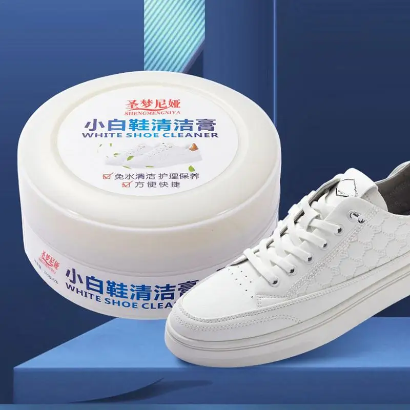 

150g White Shoes Cleaning Cream All-Purpose Cleansing Cream With Wipe Sponge Shoes Whitening Stains Remover For Shoes Sneakers