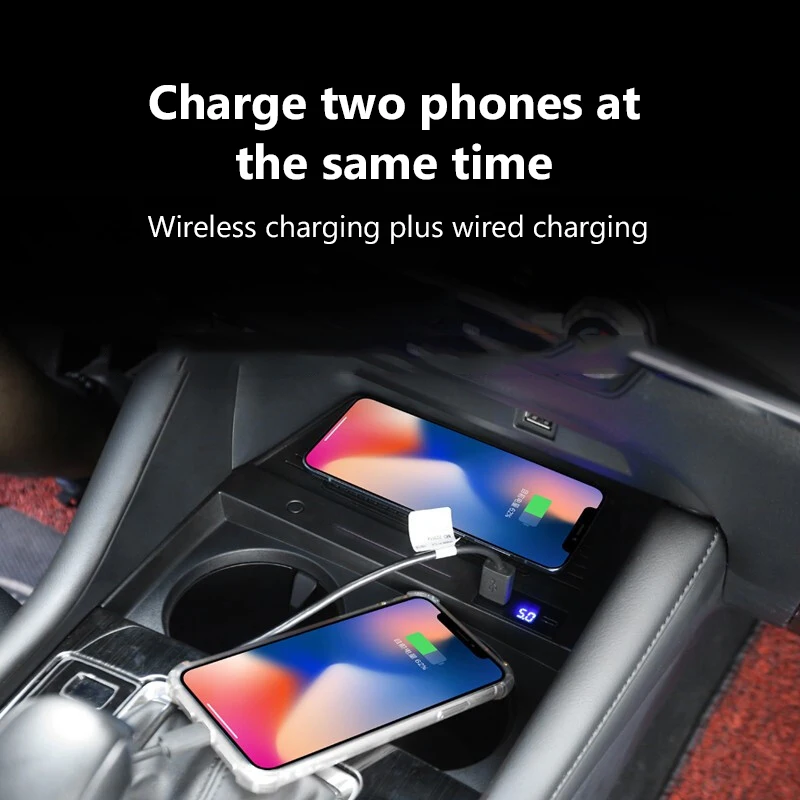 Автомобильное беспроводное зарядное устройство 15 Вт для Mazda CX-4 CX4 2020 2021 быстрая