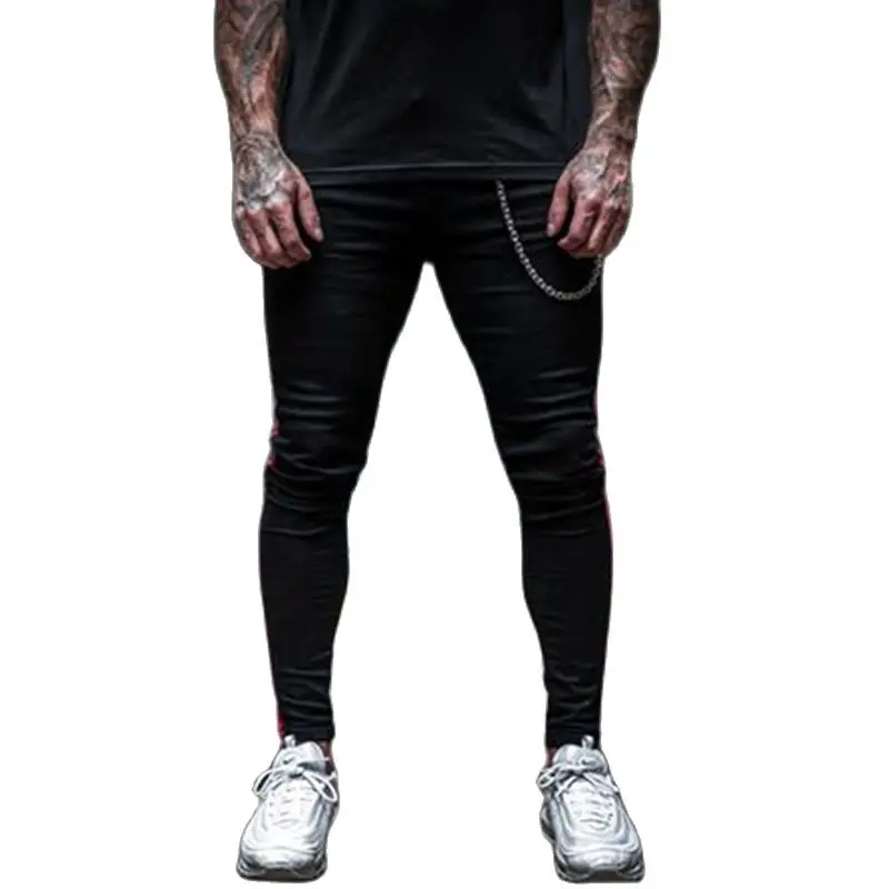 2022 New Men's Jeans Summer Fashion Black Leggings High Quality Stretch Cotton Slim Pencil Pants Casual Sports Men's Clothing
