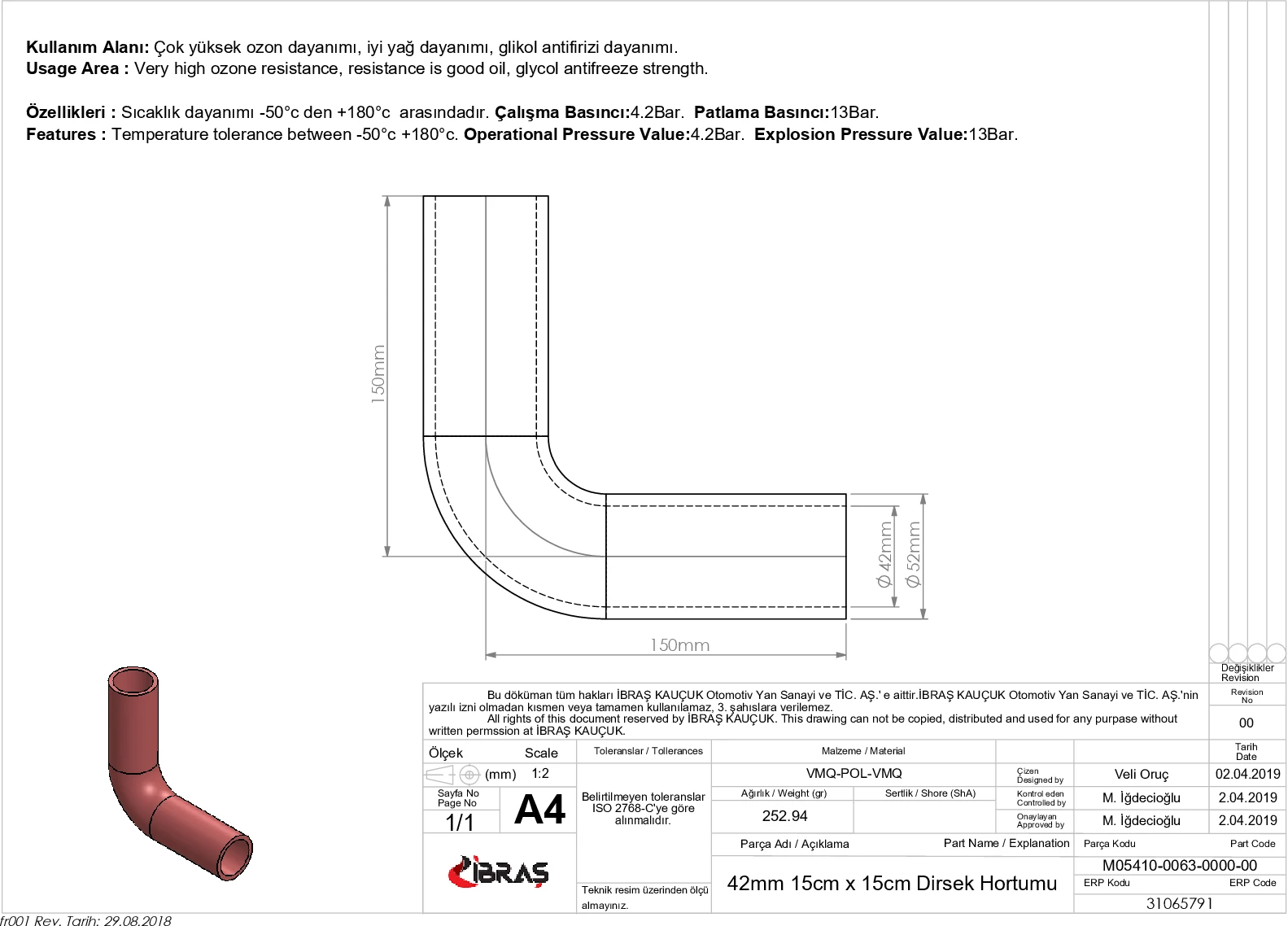 

3 layers POLYESTERLI silicone Q 42mm 15cm x 15cm elbow hose for 65791 cm x 15cm elbow hose