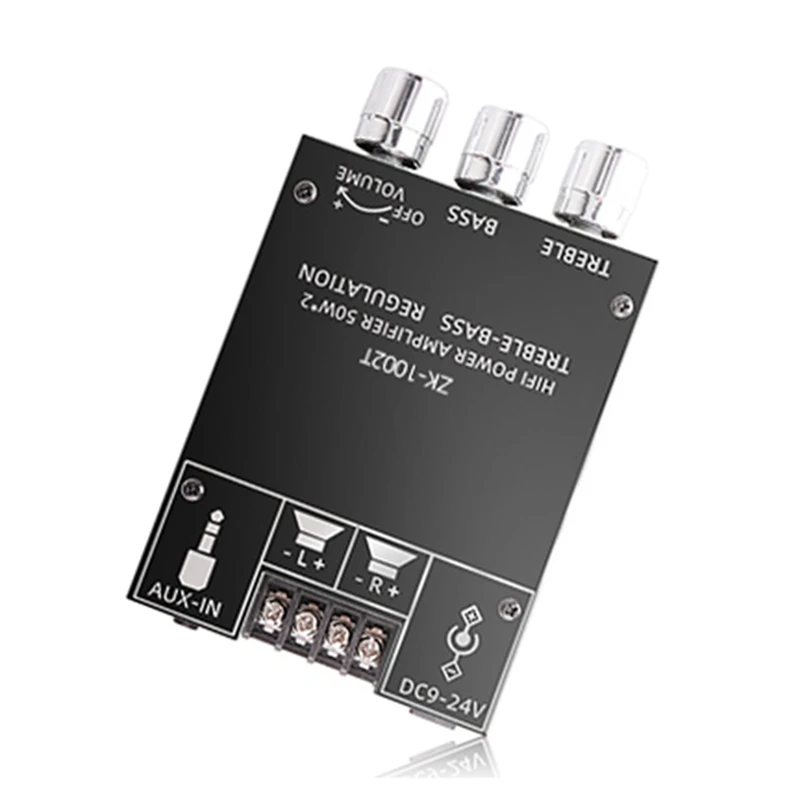Плата усилителя ZK-1002T с управлением высокими и низкими частотами BT AUX-входами