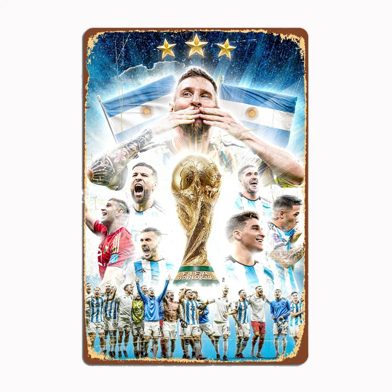 

Vintage King Of Football Metal Plaque Club Home Cave Classic Plaques Tin Sign Poster Room Wall Decor Garage Retro Pub Bar Poster