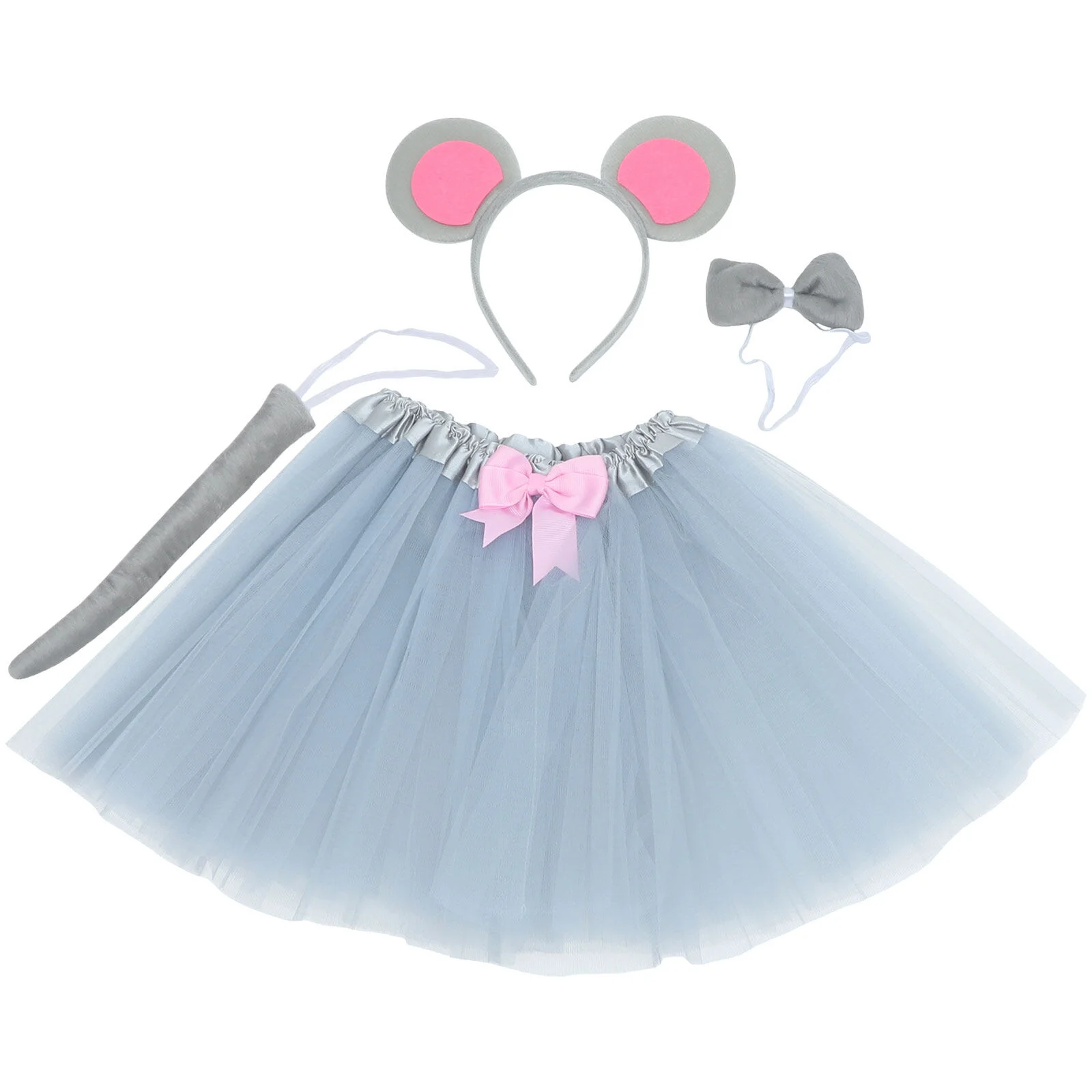 

Outfits Kids Nose Mouse Ears Headband Animal Tail Kindergarten Costume Small Animals Performance Halloween Cosplay Cloth Child