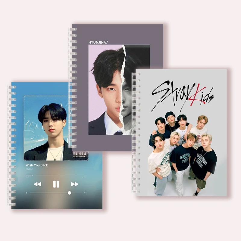 

A5 Spiral Notebook Note Book - Kpop Group Stray Kids Members Poster Album Boys Photocards Straykids Postcard For Fans Collection