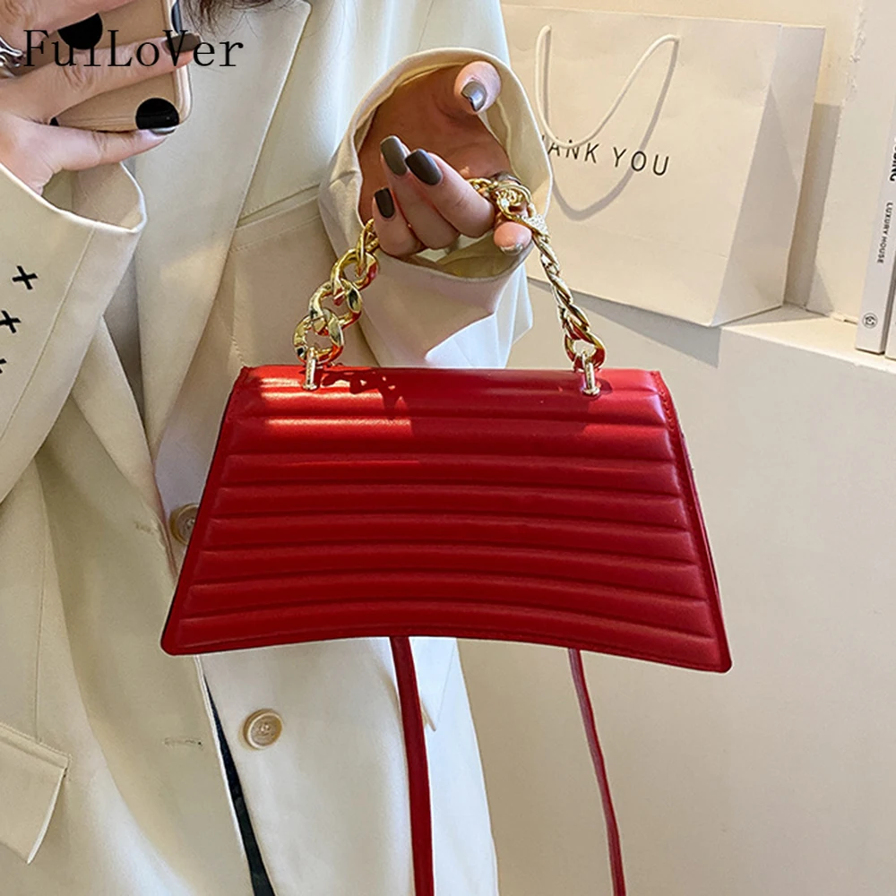 

Женская сумка на цепочке 2022, однотонная Новая модная сумка через плечо, квадратные текстурные сумки-мессенджеры, дизайнерский брендовый ко...