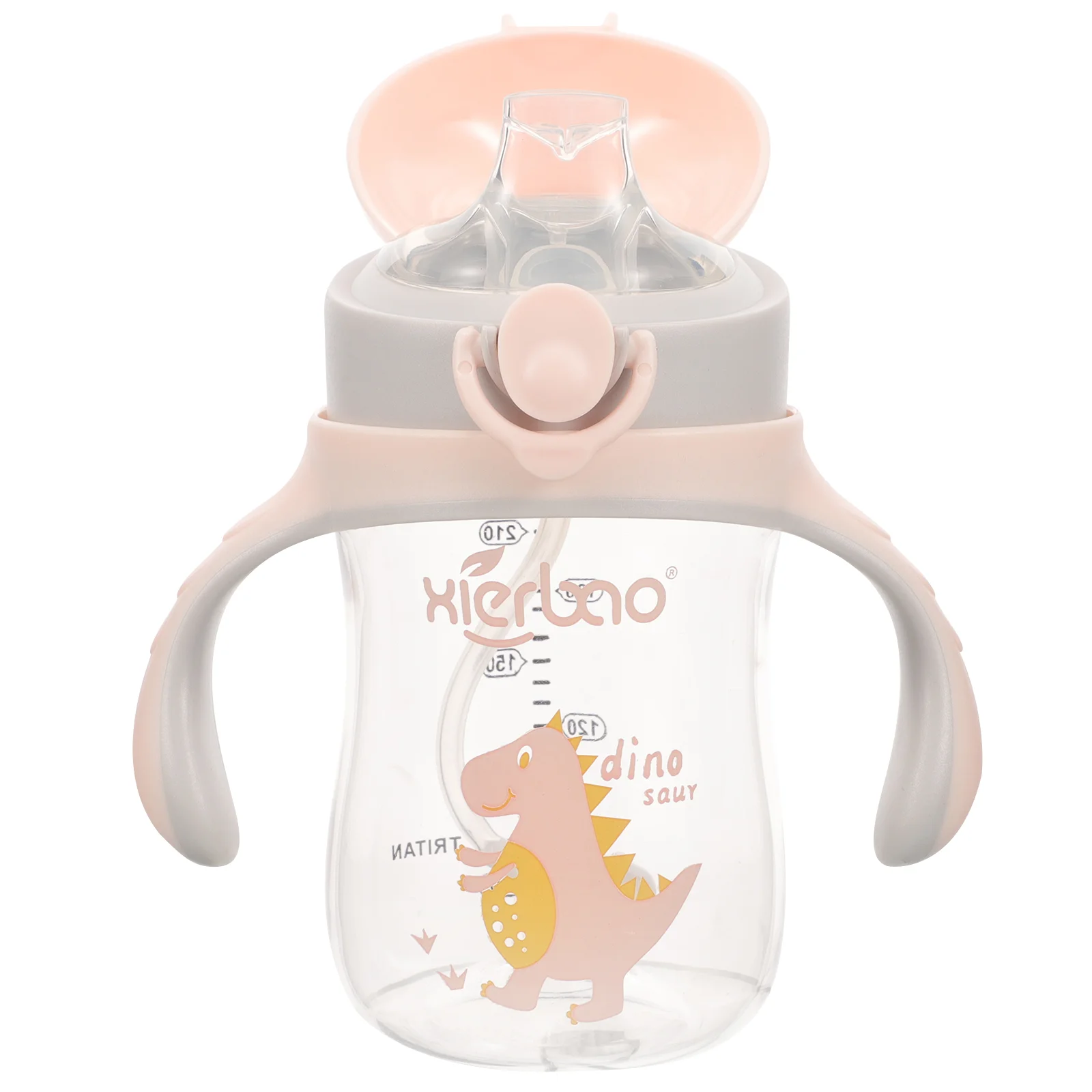 

240 Ml Learning Cup Baby Training Handle Creative Water Infant Sippy Drinking Double Glass Tritan Supplies Child bottle