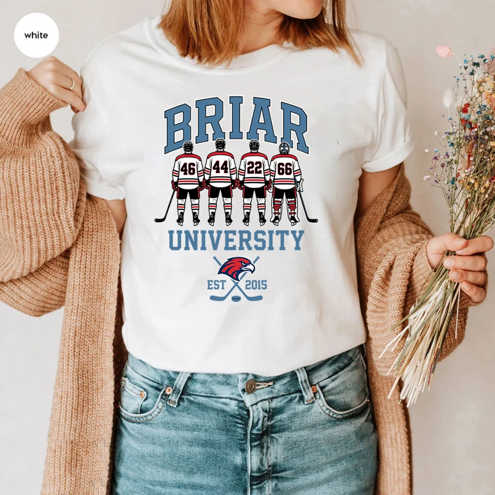 Фото Футболка для хоккея Briar University, серия Off Campus Hockey Romance, с принтом Graham Logan Tucker, DI Laurentis №2