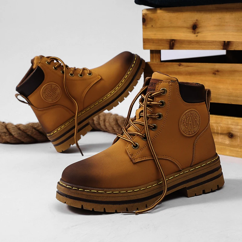 

Осень-зима 2022, ботинки в британском стиле для мужчин и женщин, Повседневная Классическая обувь для прогулок в дикой природе, для скалолазани...