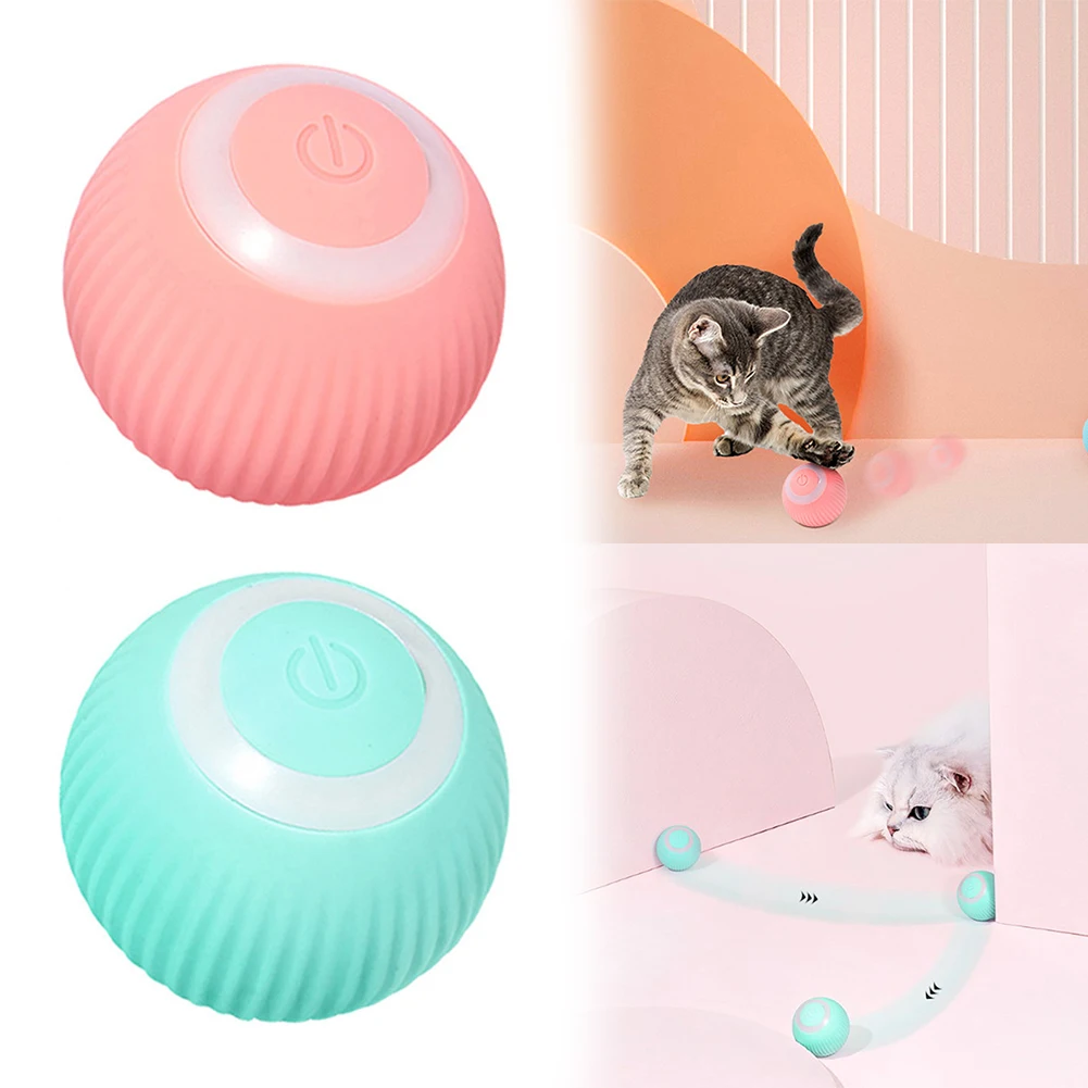 

Smart Cat Toys Automatic Rolling Cat Ball Interactive Smart Toy Electric Training Toys With Charging Cable Pet Accessories
