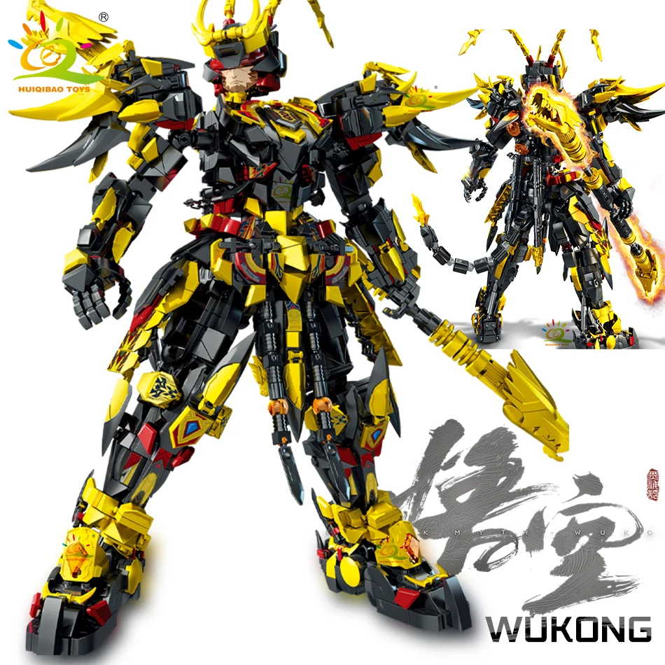 Huiqibao Черный Миф Wukong Mech Модель Diy Строительные Блоки Унисекс Для Взрослых