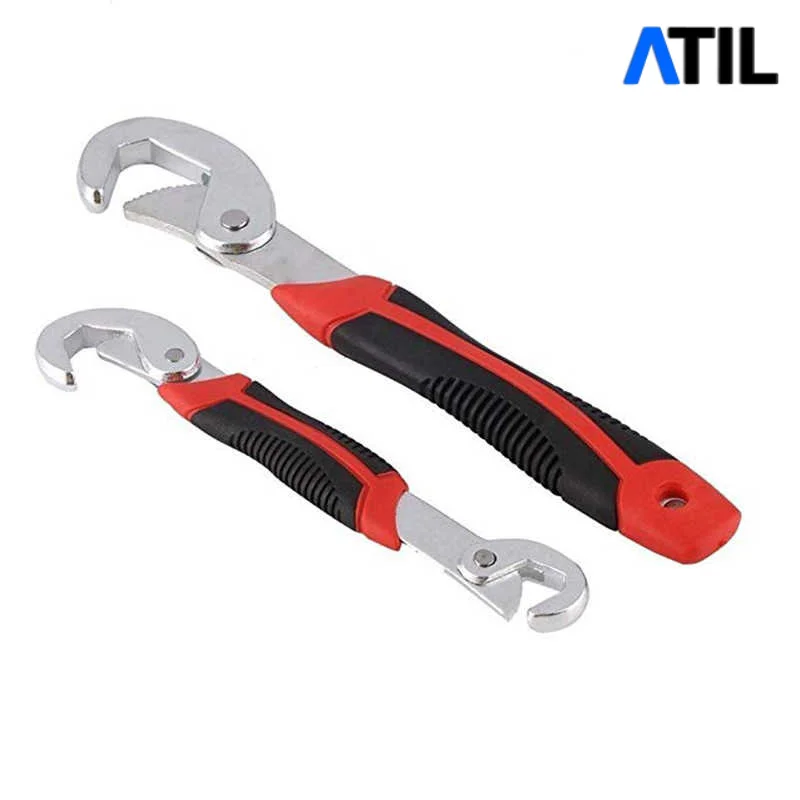 

2pcs 9-32mm Wrench Set Universal Keys Multi-Function Adjustable Portable Torque Ratchet Oil Filter Opening Spanner Hand Tools