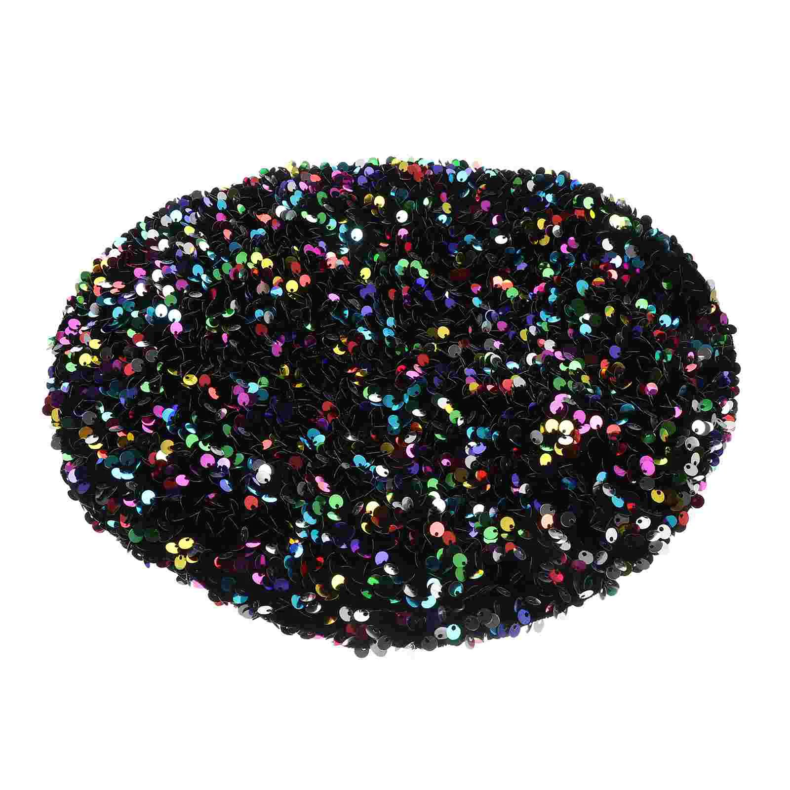 

Beret Hat Beaniecap Frenchsparkle Ladies Glitter Sparkly Hats Shiny Bling Fashion Sequin Winter Sequined Shining Girl Sequins