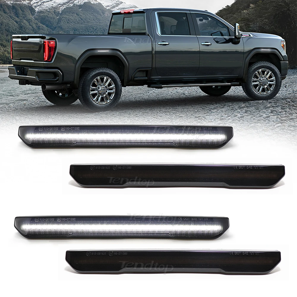 Дымчатая линза, задний передний бампер для автомобиля для пикапа Sierra 2500HD 3500HD 2020-2023