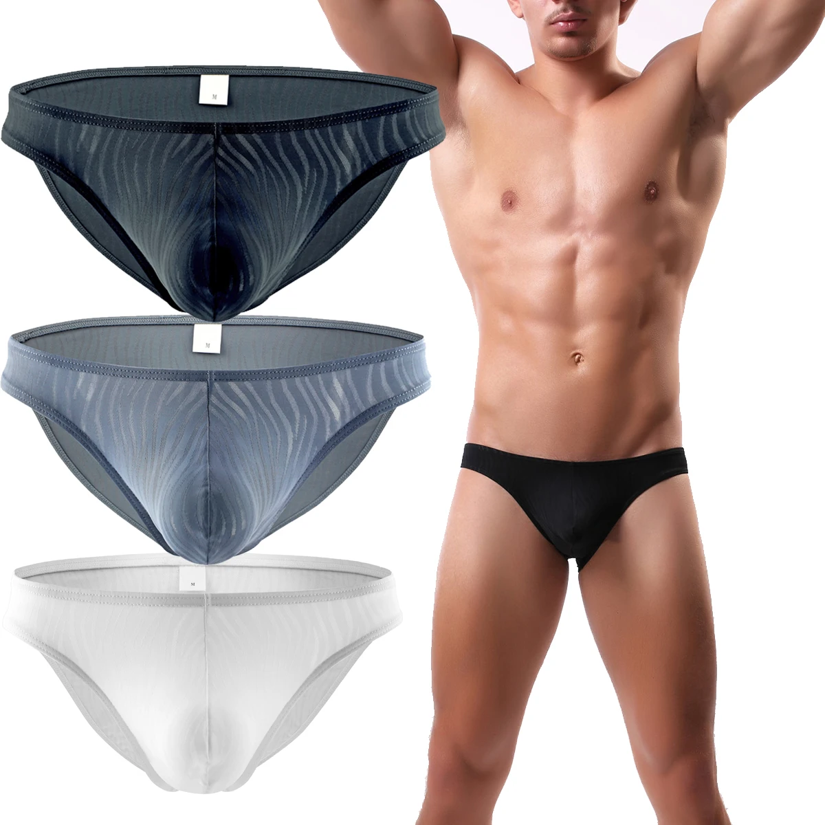 

1/3 шт., мужские трусы с заниженной талией