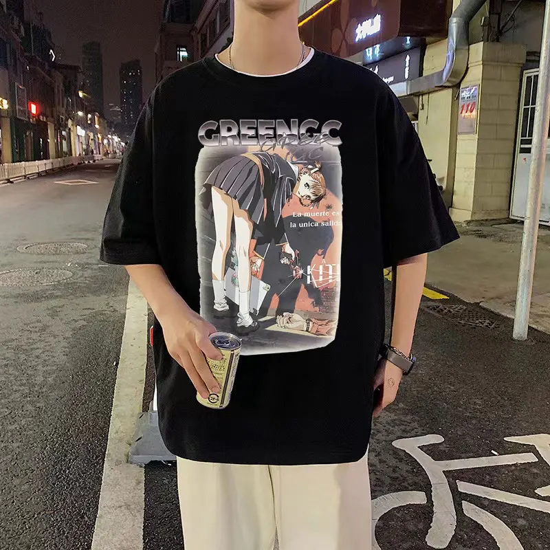 

Anime Girl Killer T Shirt Japanese Cartoon Tshirt Hip Hop Streetwear Summer Men Women Vintage Harajuku T-shirt Tops Premium Tees