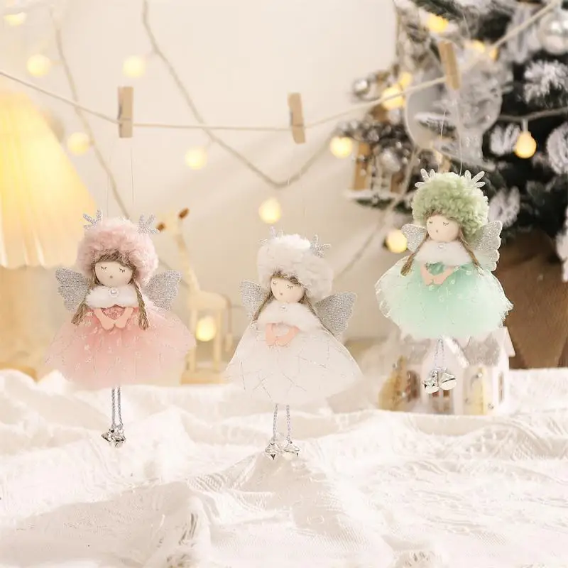 

Подвеска в форме ангела, рождественские украшения, предпочтительный материал из хлопка, праздничная Рождественская атмосфера, 11 г