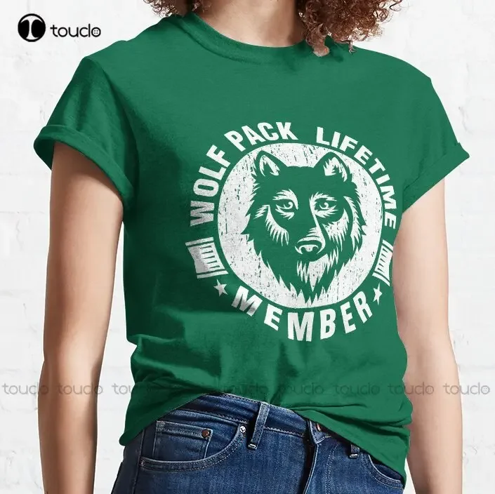 Lifetime Wolf Pack Member Howling Distressed Classic T-Shirt T-Shirts For Men Digital Printing Tee Shirts Custom Gift Xs-5Xl New