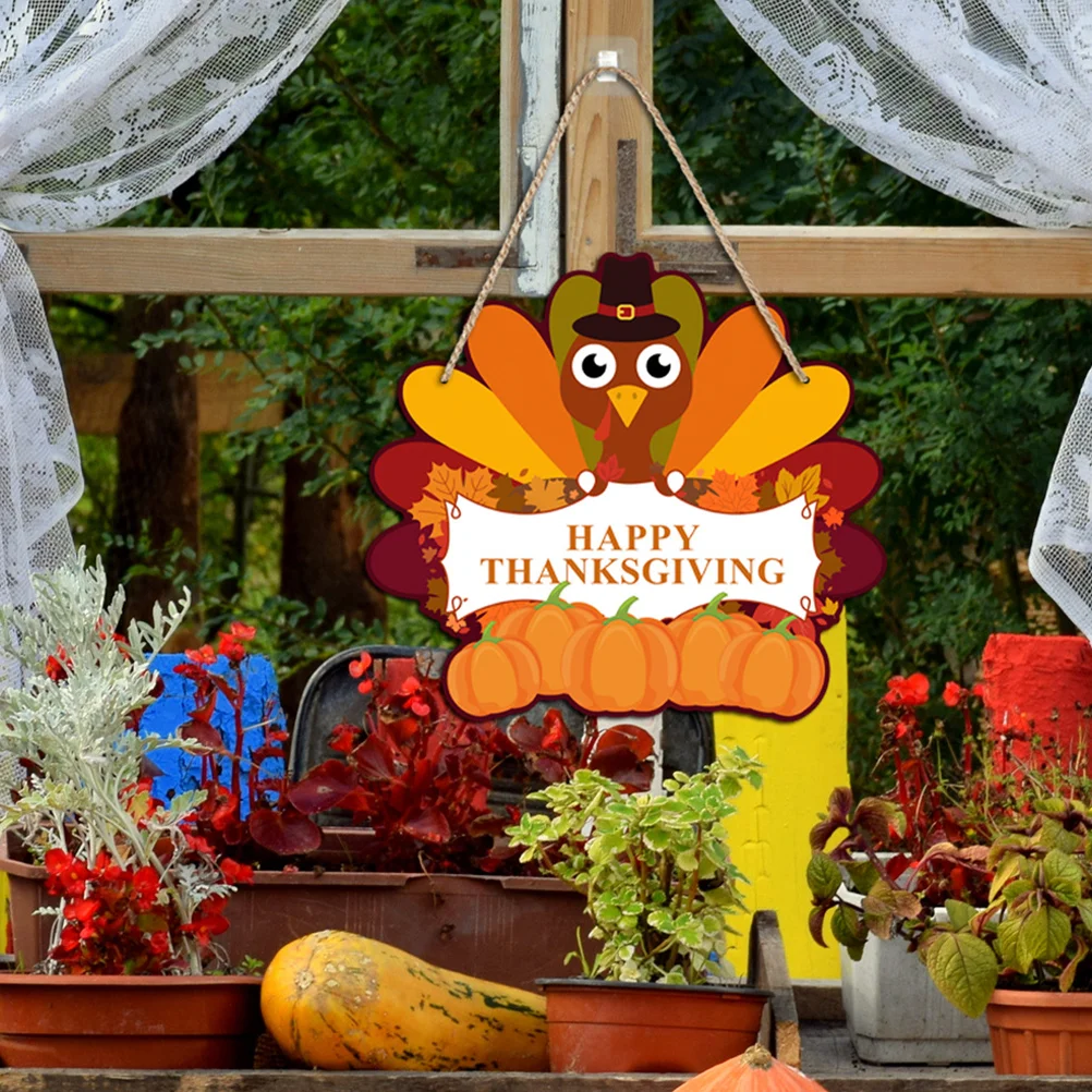 

1 Set Door Sign for Thanksgiving Party Hanging Sign Ornament Thanksgiving Party Prop