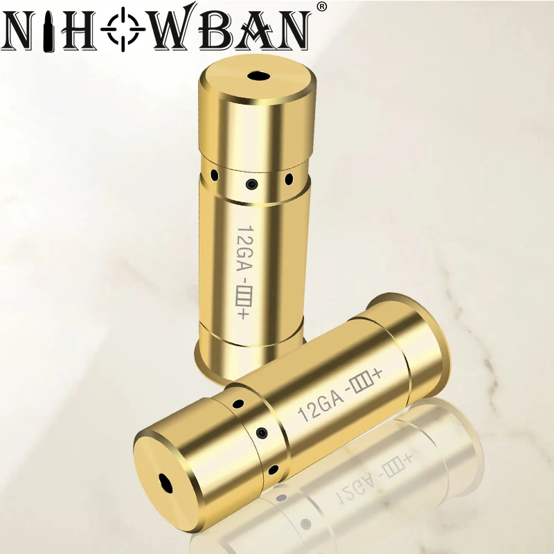 Nihowban Tactical Red Dot Laser Sight 12GA Brass Bullet Infrared Laser Calibrated Fire Aiming Training Hunting Gun Accessories