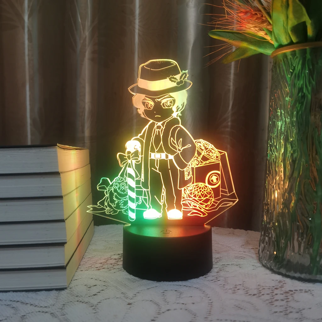 

Anime 3D Led Lamp Demon Slayer Kibutsuji Muzan Douma Manga Night Light Home Decor Kimetsu No Yaiba Kid Christmas Illusion Gift