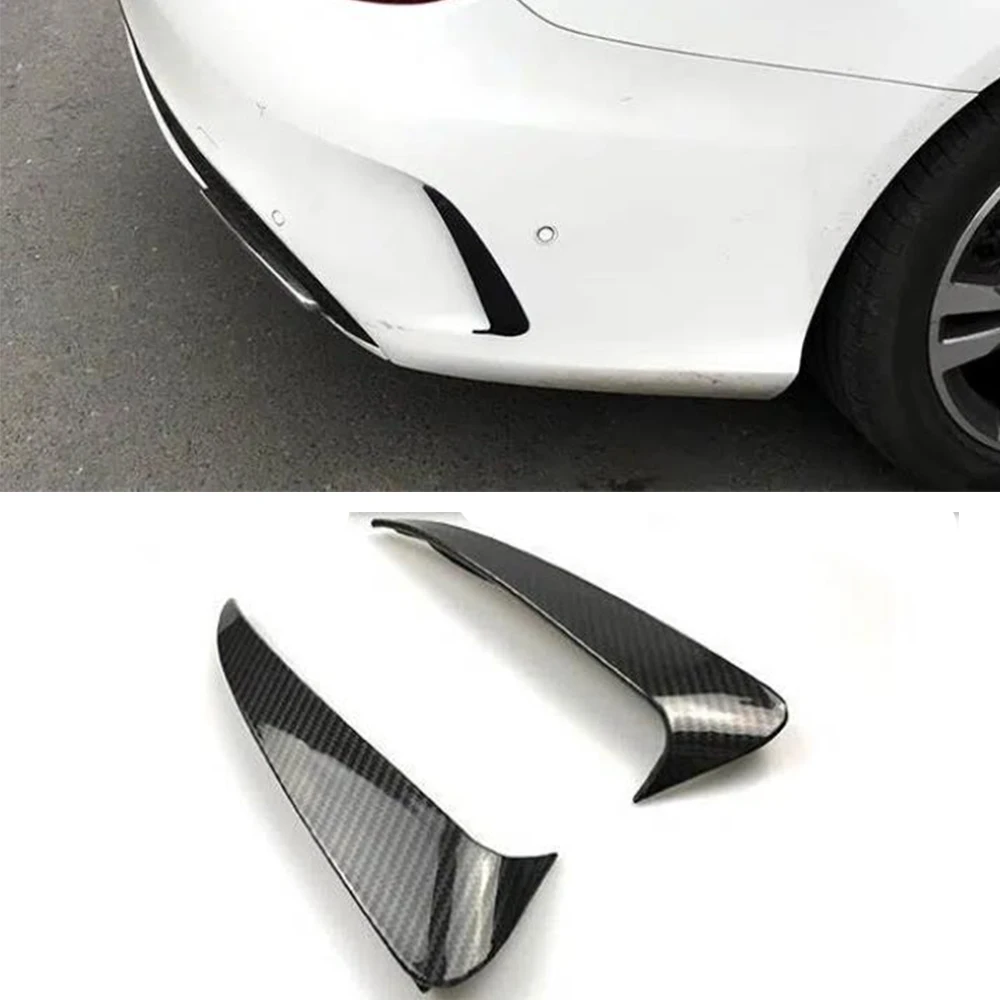 

Rear Bumper Fins Side Canards Splitters Spoiler Air Vent Trim For Mercedes Benz W205 C200 C300 C63 AMG Sedan 4 Door 2015-2021